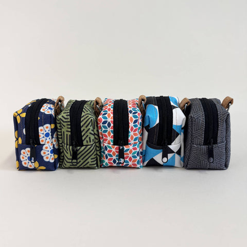 Mini-sac pour écouteurs & co. | fabriqué à partir de coton biologique | Design Bloom | Modèle PocketCube