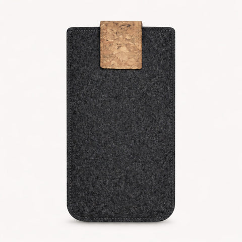 Op maat gemaakt telefoonhoesje | met magnetische sluiting en extra vak | antraciet - Kleurrijk | HAKA-model
