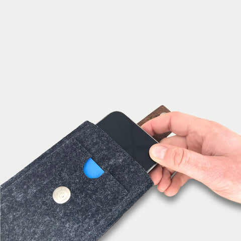 Pochette de ceinture pour Fairphone 5 | avec fermeture magnétique et compartiment pour cartes | anthracite | modèle CLIP