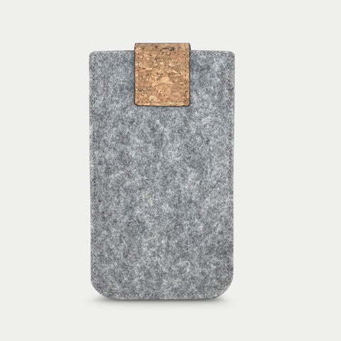 Étui pour iPhone 13 mini | avec fermeture magnétique et compartiment supplémentaire | gris clair - Shapes | modèle HAKA