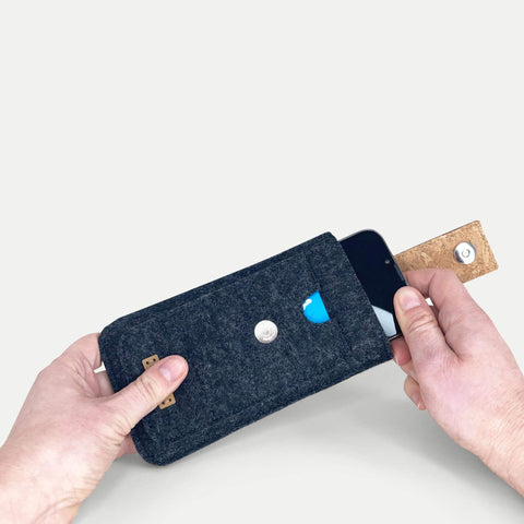 Étui pour Google Pixel 8 | avec fermeture magnétique et compartiment supplémentaire | anthracite - Shapes | Modèle HAKA