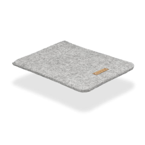 Housse pour Kindle Colorsoft 1ère Gén | en feutre et coton bio | gris clair - tracks | Modèle "LET"