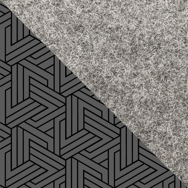 Étui pour lame Razer | en feutre et coton biologique | gris clair - pistes | Modèle "LAISSER"