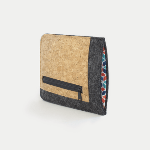 Housse de téléphone avec compartiment pour cartes pour iPhone 14 Pro | anthracite - coloré | Modèle "ZIP"