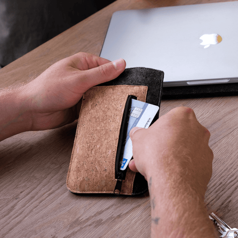 Handytas met kaarthouder voor Xiaomi Poco X4 GT | antraciet - kleurrijk | Model "ZIP"