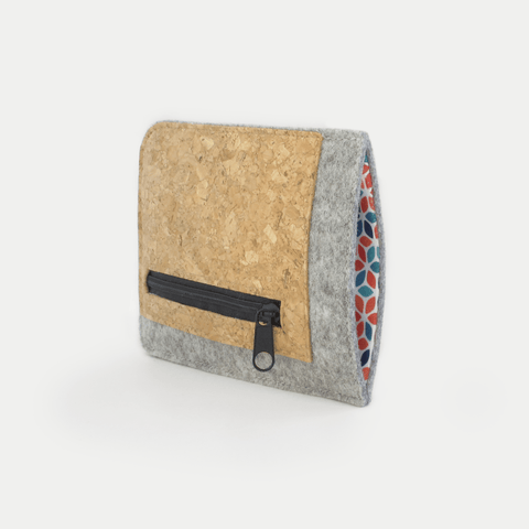 Étui pour téléphone portable avec compartiment pour cartes pour Motorola Moto G52 | gris clair - coloré | Modèle "ZIP"