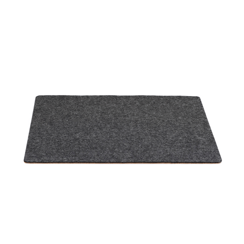 Tapis de bureau en feutre et liège | 38x50cm | anthracite
