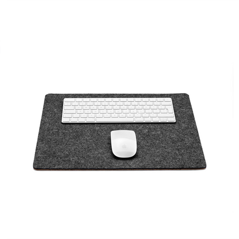 Tapis de bureau en feutre et liège | 38x34,5cm | anthracite
