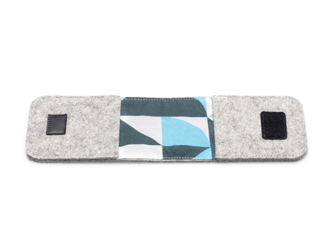 EC-kaartetui van vilt | lichtgrijs - vormen