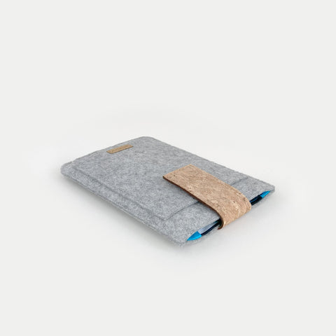Housse pour Tolino Vision Color | avec fermeture magnétique et compartiment supplémentaire | gris clair - Shapes | Modèle "HAKA"
