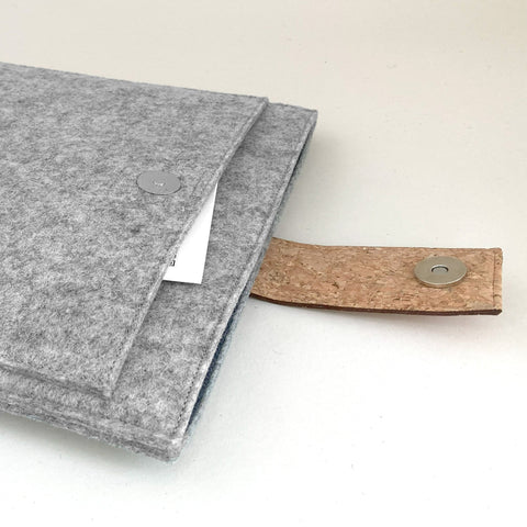 Behuizing voor Dell XPS | met magnetische sluiting en extra vak  | lichtgrijs - Kleurrijk | Model "HAKA"