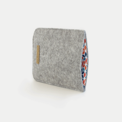 Étui pour téléphone portable pour Xiaomi Redmi 14C | en feutre et coton bio | gris clair - coloré | modèle "LET"