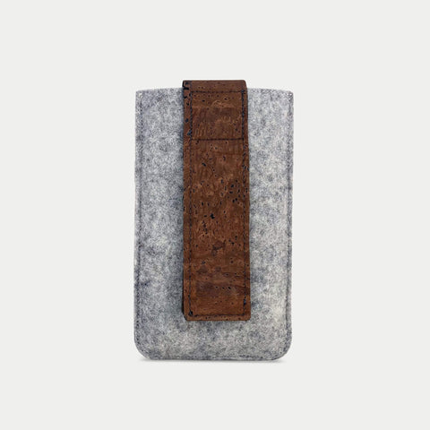 Handige heuptas voor iPhone 11 Pro | met magneetsluiting en vak voor kaarten | lichtgrijs | model CLIP