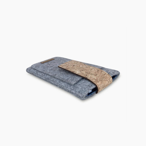 Étui pour téléphone portable pour Samsung Galaxy M62 | avec fermeture magnétique et compartiment supplémentaire | gris clair - Tracks | Modèle HAKA