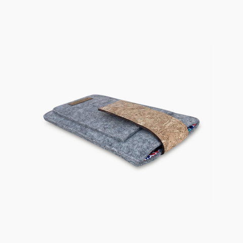 Telefoonhoesje voor Samsung Galaxy M53 | met magneetsluiting en extra vak | lichtgrijs - Colorful | model HAKA