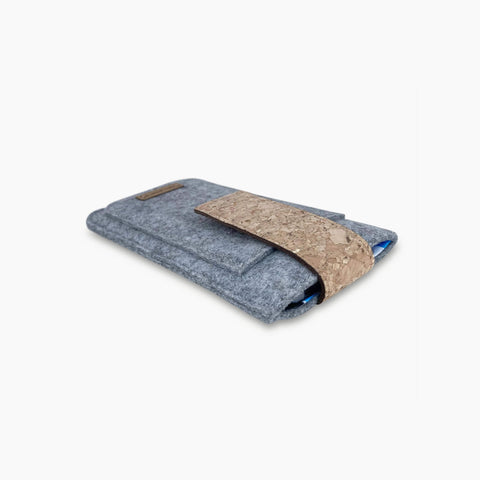 Telefoontas voor Samsung Galaxy M52 | met magneetsluiting en extra vak | lichtgrijs - Shapes | model HAKA
