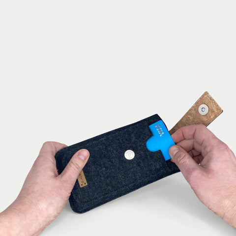 Telefoonhoesje voor Samsung Galaxy A71 | met magneetsluiting en extra vak | antraciet - Bloom | model HAKA