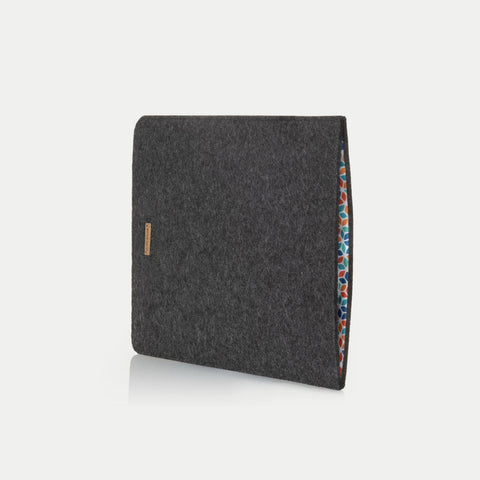Étui pour Acer TravelMate | en feutre et coton biologique | anthracite - Coloré | Modèle "LAISSER"