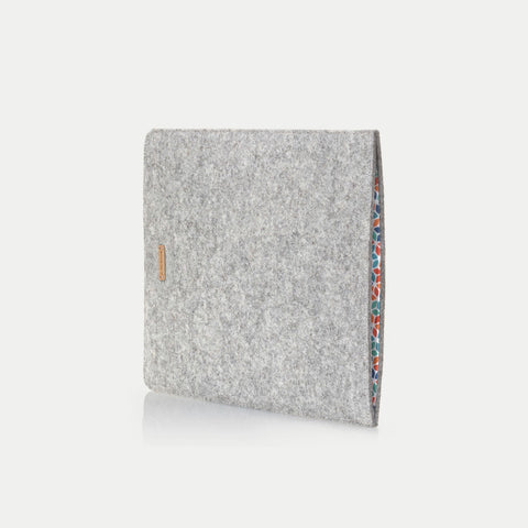 Cas pour Microsoft Surface | en feutre et coton biologique | gris clair - Coloré | Modèle "LAISSER"