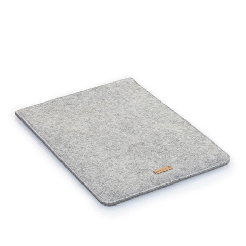 Coque pour Asus VivoBook 17X | en feutre et coton biologique | gris clair - Coloré | Modèle "LAISSER"