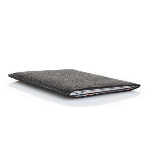 Hoes voor Asus VivoBook S 16 Flip | gemaakt van vilt en biologisch katoen | antraciet - Kleurrijk | Model "LET"