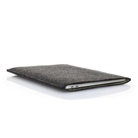 Étui pour client léger mobile HP | en feutre et coton biologique | anthracite - rayures | Modèle "LAISSER"