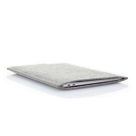 Cas pour Microsoft Surface | en feutre et coton biologique | gris clair - Coloré | Modèle "LAISSER"