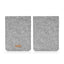 Hoes voor PocketBook Basis Lux 4 | van vilt en biologisch katoen | lichtgrijs - tracks | Model "LET"