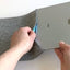 Housse pour Galaxy Tab S6 lite (2022) | en feutre et coton biologique | gris clair - formes | Modèle "LAISSER"