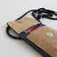 Sac bandoulière pour iPhone 12 Pro | en feutre et coton biologique | anthracite - floraison | Modèle KEDJA