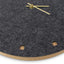 Horloge murale en feutre et liège 30 cm | anthracite - or | Conception : Esbjerg