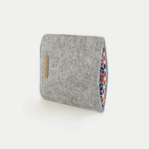 Housse de téléphone pour Xiaomi Redmi Note 10 Pro | en feutre et coton biologique | gris clair - coloré | Modèle "LAISSER"
