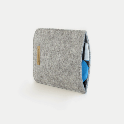 Housse de téléphone pour Samsung Galaxy S23 | en feutre et coton biologique | gris clair - formes | Modèle "LAISSER"