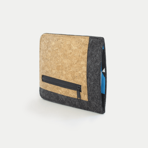 Handytasje met kaarthouder voor Samsung Galaxy A32 | antraciet - vormen | Model "ZIP"