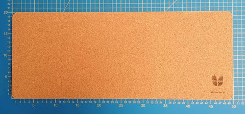 Bureauonderlegger van vilt en kurk | 20x50cm | lichtgrijs
