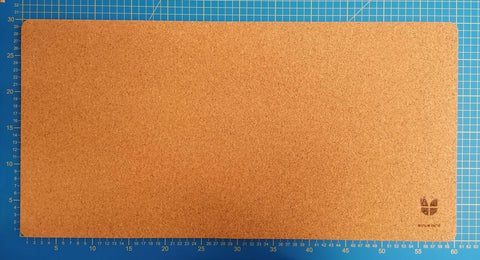 Bureauonderlegger van vilt en kurk | 30x60cm | lichtgrijs