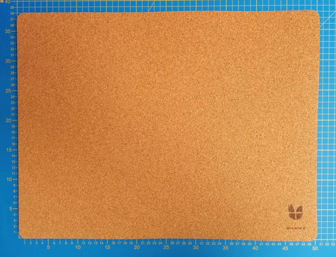 Bureauonderlegger van vilt en kurk | 38x50cm | lichtgrijs