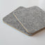 Sous-verres en feutre et en liège | Lot de 2 | 10x10cm | gris clair
