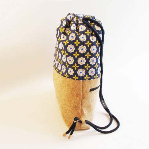 Sac de sport, sac à dos | en coton et liège | Floraison