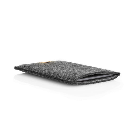 Hoesje voor Kindle Oasis 10 | gemaakt van vilt en biologisch katoen | antraciet - sporen | Model "LET"