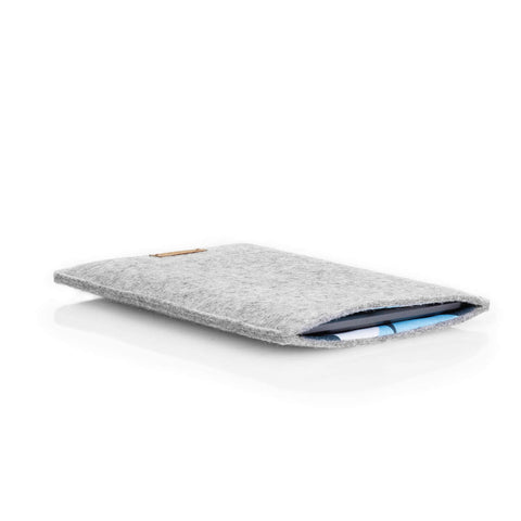 Hoesje voor Kobo Aura H2O | gemaakt van vilt en biologisch katoen | lichtgrijs - vormen | Model "LET"