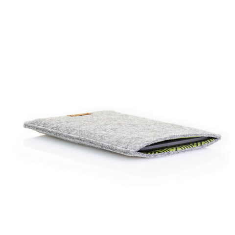 Case voor PocketBook-tijdperk | gemaakt van vilt en biologisch katoen | lichtgrijs - strepen | Model "LET"
