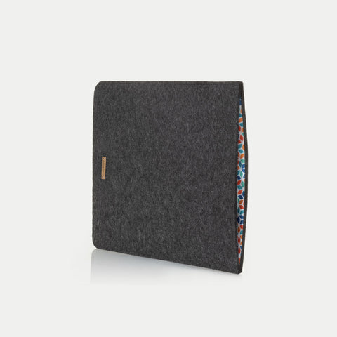 Coque pour MacBook Pro 15 | en feutre et coton biologique | anthracite - Coloré | Modèle "LAISSER"
