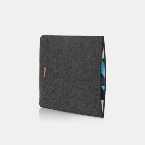 Coque pour MacBook Pro 16 | en feutre et coton biologique | anthracite - Formes | Modèle "LAISSER"