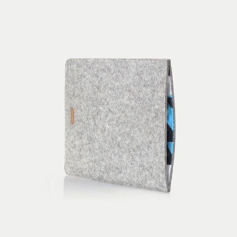 Hoesje voor MacBook Pro 15 | gemaakt van vilt en biologisch katoen | lichtgrijs - vormen | Model "LET"