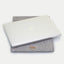 Hoes voor MacBook Air M2 13,6" | gemaakt van vilt en biologisch katoen | lichtgrijs - sporen | Model "LET"