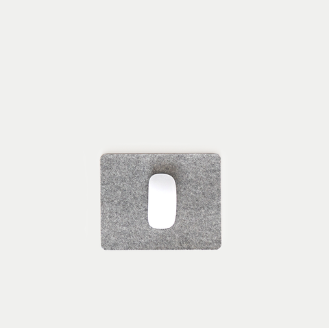 Tapis de souris en feutre et liège | 20x25cm | gris clair