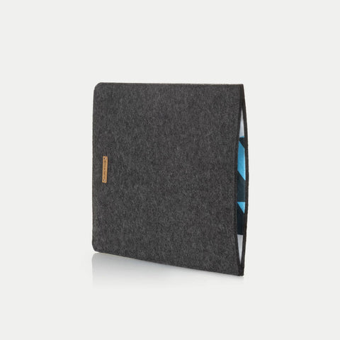 Hoes voor iPad Pro 11" - 4e Gen | gemaakt van vilt en biologisch katoen | antraciet - vormen | Model "LET"