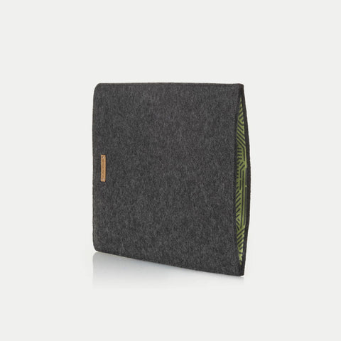 Hoesje voor Galaxy Tab S9 | gemaakt van vilt en biologisch katoen | antraciet - strepen | Model "LET"