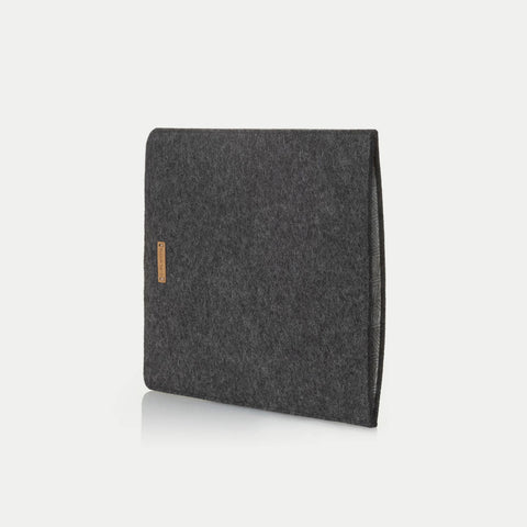 Hoes voor iPad Pro 12,9" - 6e Gen | gemaakt van vilt en biologisch katoen | antraciet - sporen | Model "LET"